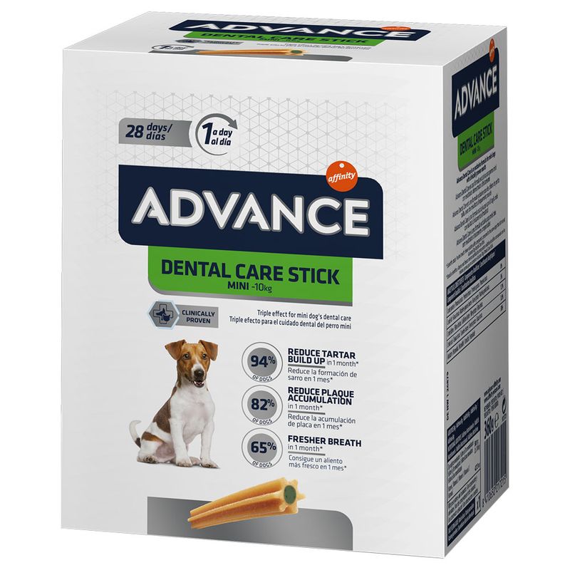 2x28pz Advance Dental Mini Stick per cani (720g) 2x28pz Advance Dental Mini Stick per cani (720g)